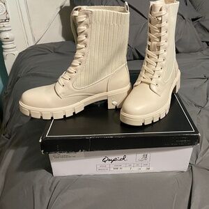 Bone ankle boots